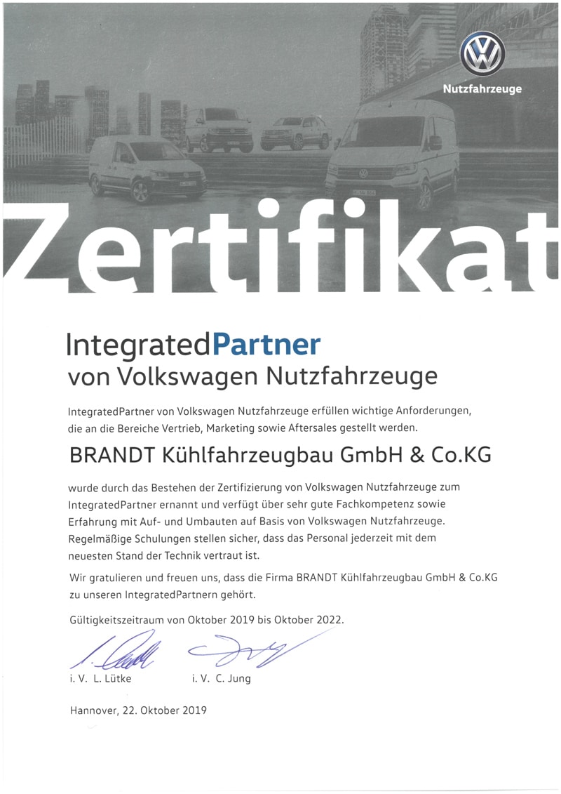 VOLKSWAGEN INTEGRATED PARTNER